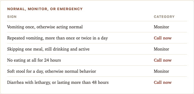 Sample page from Emergency Cat Care Planner